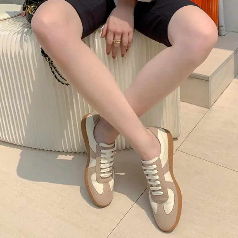 

KEMEKISS New Flat Shoes Women Mixed Color Real Leather Women Shoes Casual Fashion Ladies Shoes Women Footwear Size 34-40