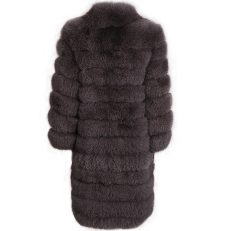 fur natural coat long women real fox | Женская одежда