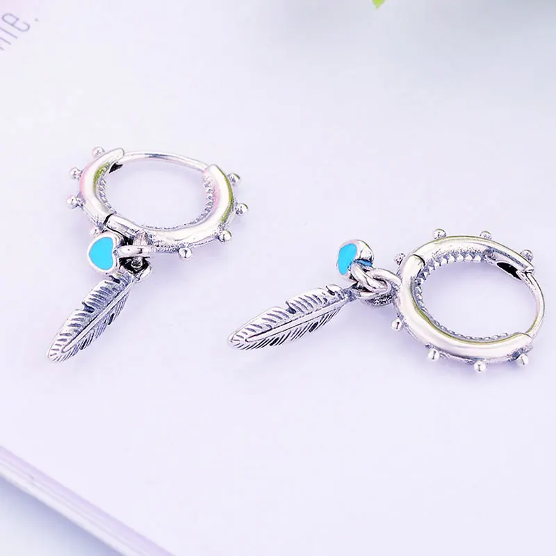 Женские серьги-гвоздики с кисточкой и перьями | Украшения аксессуары