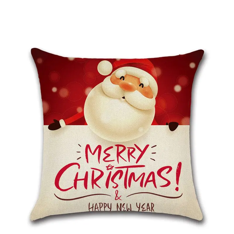 Наволочка для подушки украшение дома в английском стиле Рождество Санта-Клаус