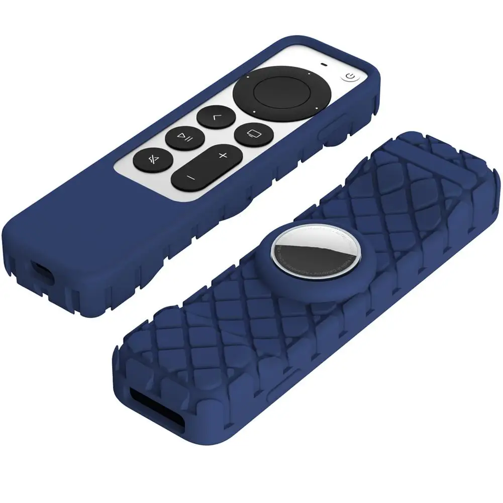 

For Apple TV 4K Controller Protective Case Silicone Skin Cover For AirTag Tracker All-inclusive Anti-drop Sleeve Dropshpping