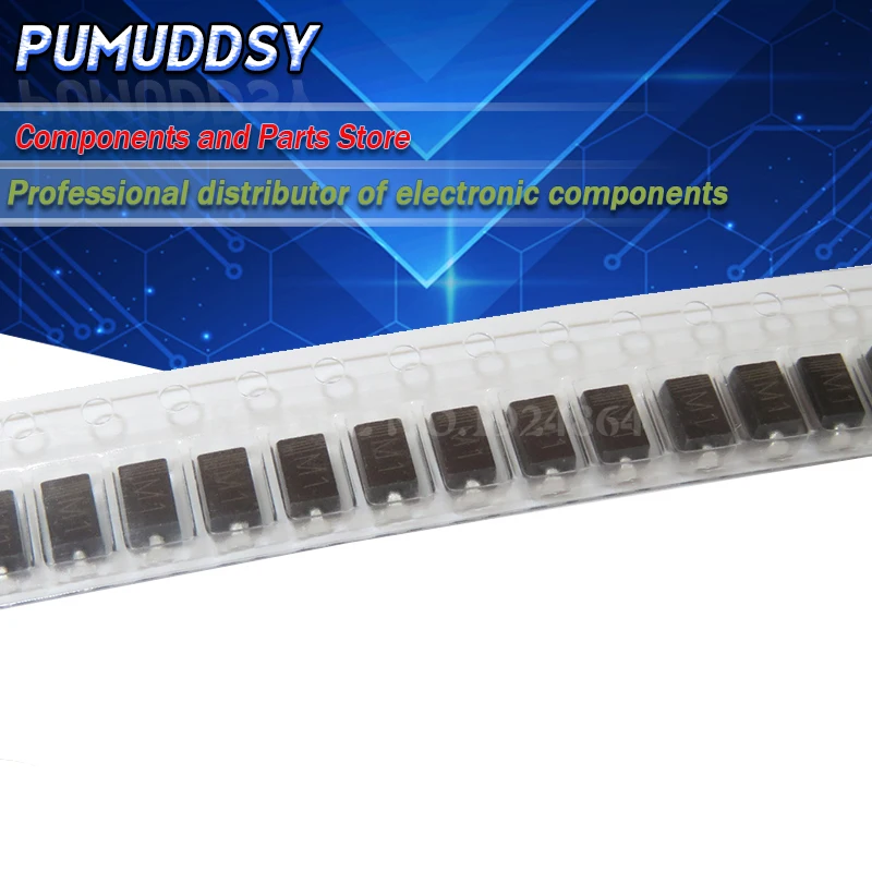 100 шт IN4001 Диод SMA M1 1N4001 SMD 1A 50 в выпрямительный диод|Интегральные схемы| |