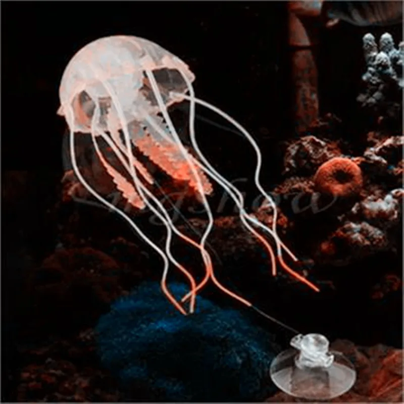 1 шт., светящийся эффект, искусственная Медуза, аквариум, aquariio Decoration, мини-подводная лодка, орнамент, подводный декор для домашних животных