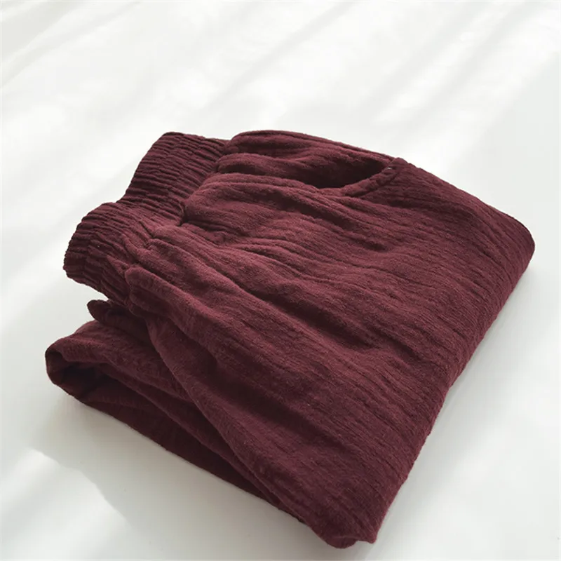 

Vintage Cotton Linen Pants Women Elastic Waist Spring Summer Pants Women Casual Straight Trousers Long Sweatpants Women C6073