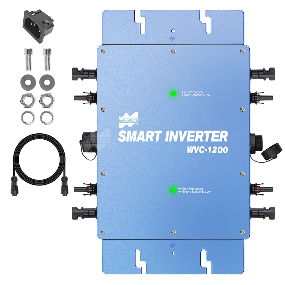 Водонепроницаемый инвертор для солнечных панелей 1200 Вт с микросеткой постоянный