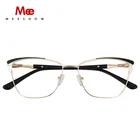 Очки MEESHOW в металлической оправе для мужчин и женщин, квадратные стильные очки для близорукости, прозрачные оптические очки по рецепту, 6920