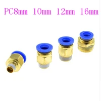 high quality pu 10mm 12mm 16mm od hose tube one touch push into straight gas fittings plastic quick connectors