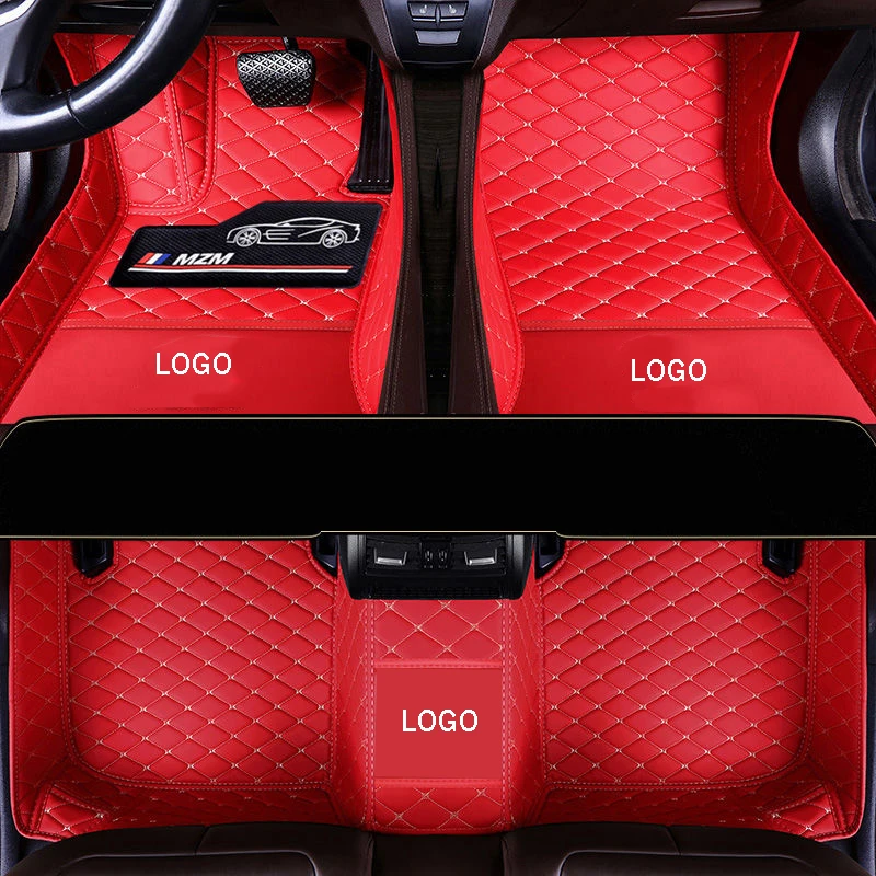 

Custom leather Logo car floor mats for Volkswagen vw passat B3 B4 B5 B6 B7 B8 2000-2018 Interior details car accessories Rugs