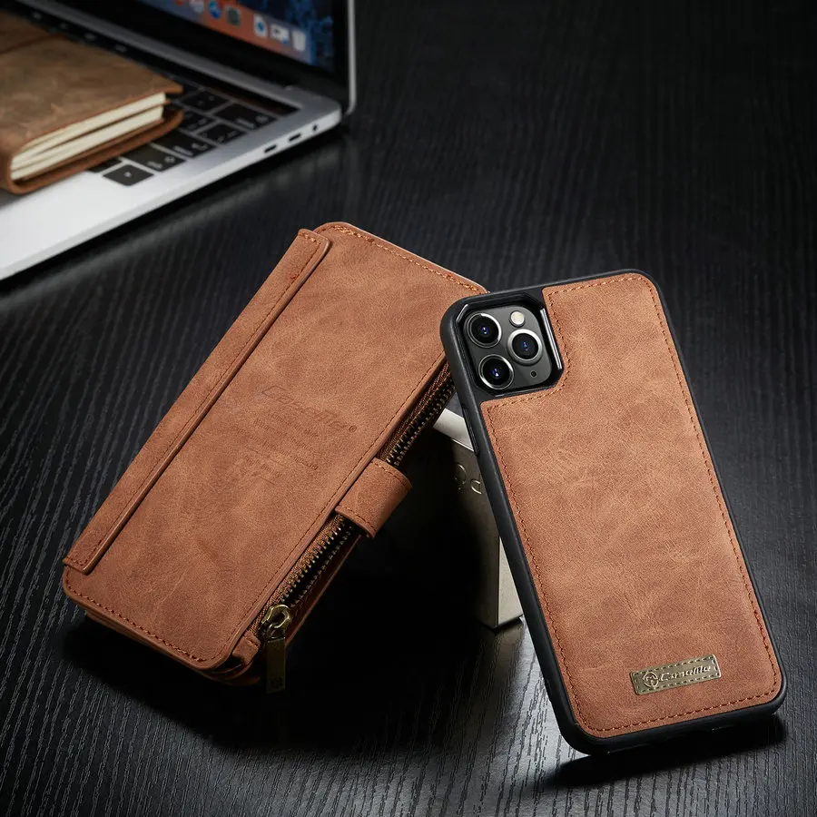 

CaseMe Purse Wristlet Phone case For iPhone 11 Pro Max 2019 coque Luxury Detachable Leather Fundas Protective Cover Accessories
