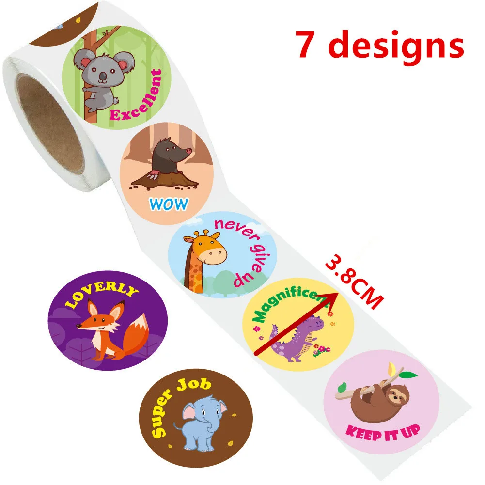 100pcs Jungle Animals Self Adhesive Sealing Sticker Labels Gift Bag Candy Dragee Box Packaging Baby Shower Baking Paper Stickers | Дом и сад