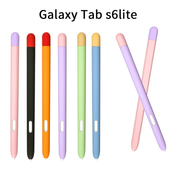 

Simple silica pencil case For Samsung Galaxy Tab S7 S6 LITE S-Pen S7 plus S8 Cover Cute Cartoon Tablet Silicone Pencil Case