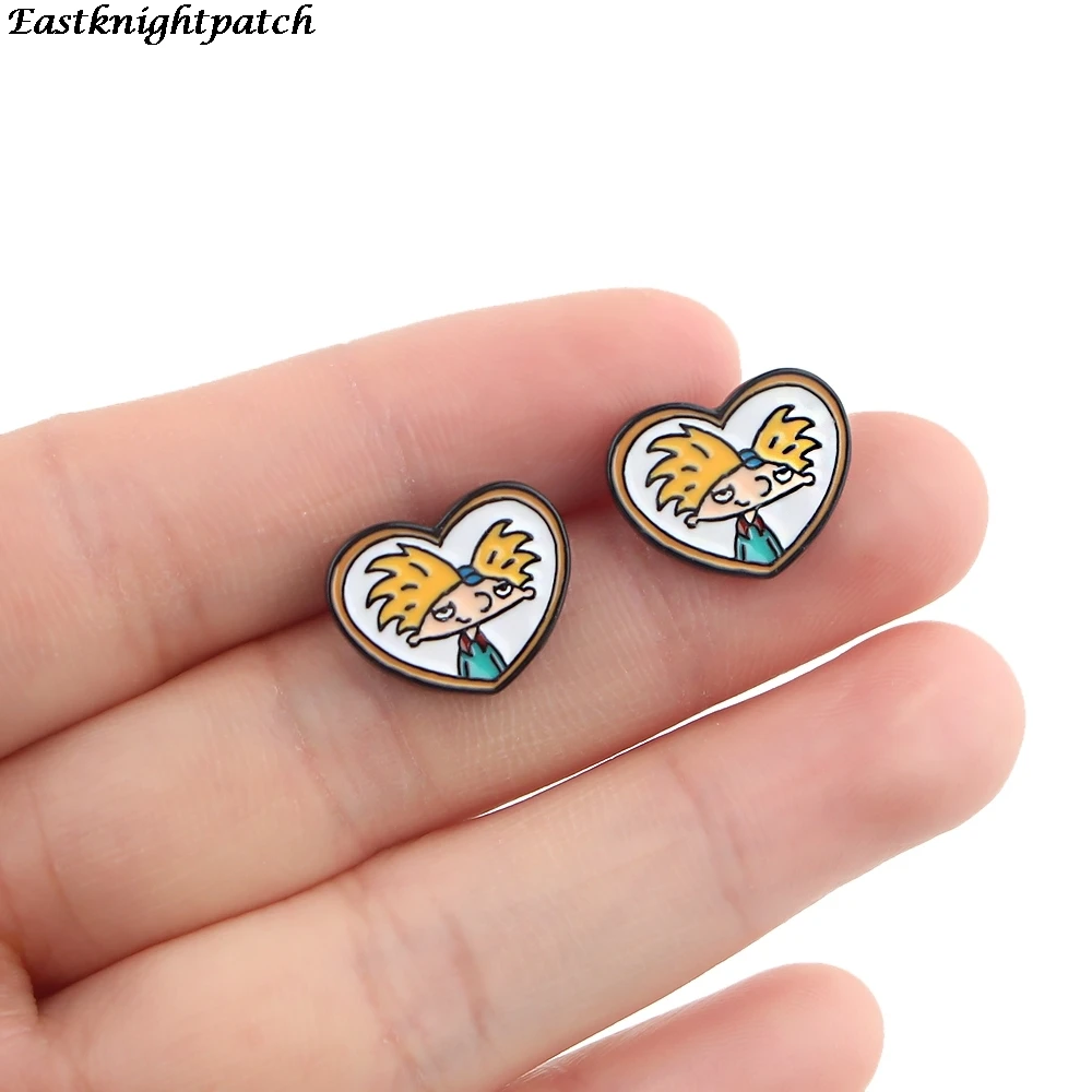 

E2545 Cartoon Lovely Enamel Stud Earrings Fashion Jewelry for Female Gift Cosplay Earrings Accessories
