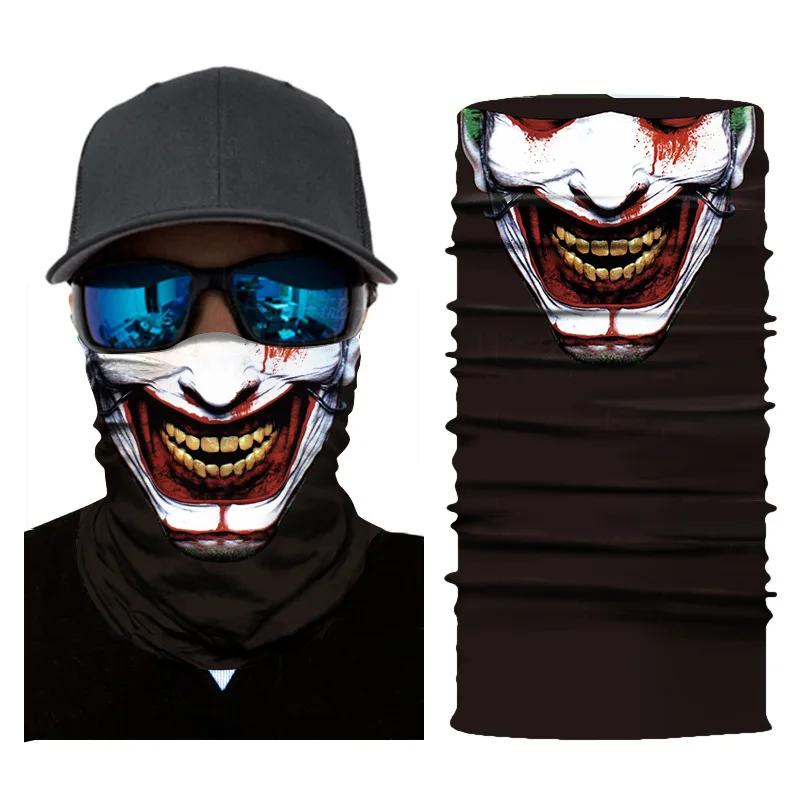 Harley Quinn Joker Sun Windproof Seamless Magic Scarf Skull Bicycle Headwear Neck Gaiter Bandanas Hiking Cycling Mask |