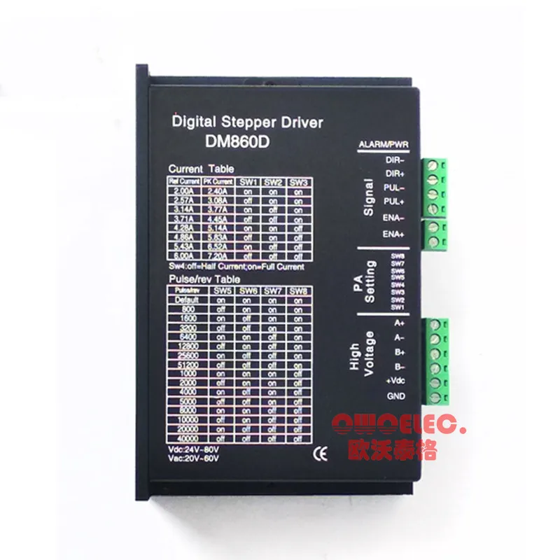Драйвер двухфазного шагового двигателя DM860D 2 4 a 24 80 в пост. Тока для Nema 34 привод с
