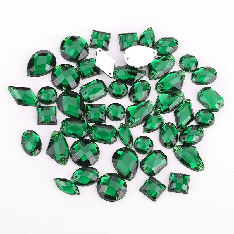 Стразы смешанных форм блестящие кристаллы акриловые стразы для пришивания с