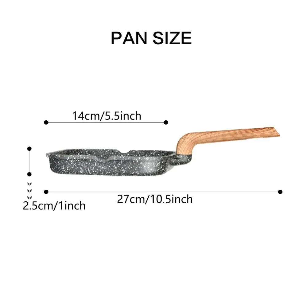 FISSMAN 14 см мини сковорода для гриля с антипригарным мраморным покрытием
