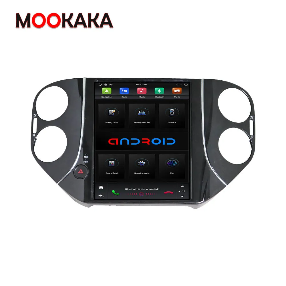 구매 테슬라 스타일 자동차 라디오 GPS 네비게이션 안드로이드 멀티미디어 플레이어 폭스 바겐 티구안 2010-2016, 자동 스테레오 무선 카플레이