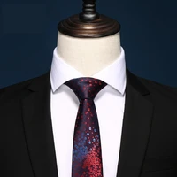 high quality 2020 designer new fashion gradient pattern dot blue red 8cm ties for men necktie wedding formal suit with gift box