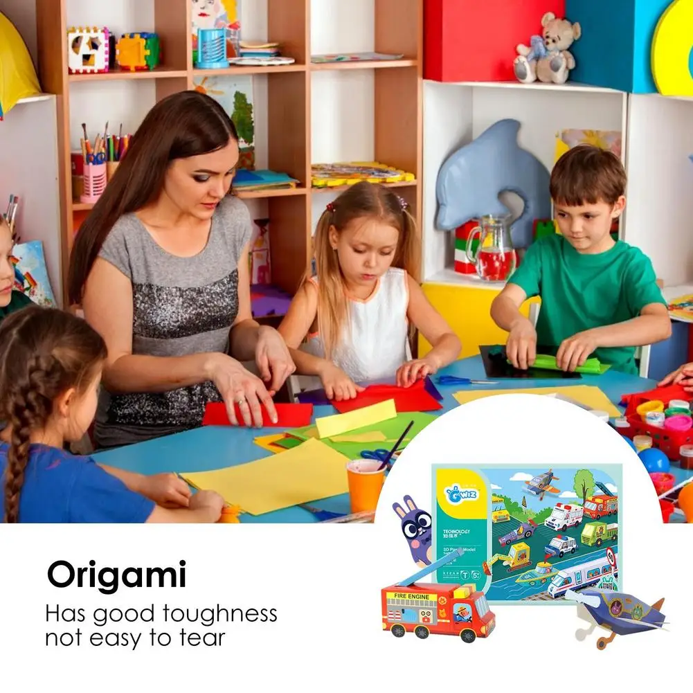 Origami Paper Kit Colorful Kids Origami Kit 3D Origami Paper Set DIY Handcraft Origami Paper For Kids Adults Beginners Training images - 4
