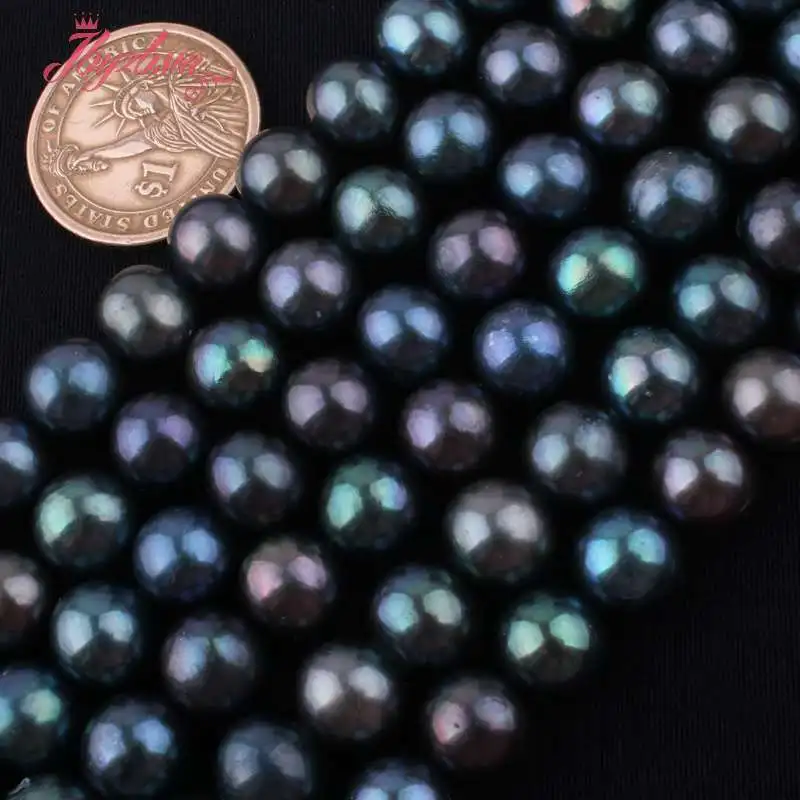 Черный жемчуг пресноводных Nearround натуральные камни Натуральный камень