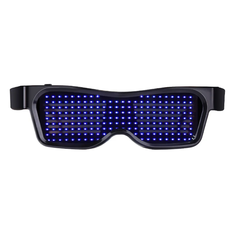 Blue Light Волшебные Bluetooth Led вечерние очки приложение управление светящиеся очки DJ электрические слоги очки для вечеринки Хэллоуин светильник игрушки - Цвет: Blue Light