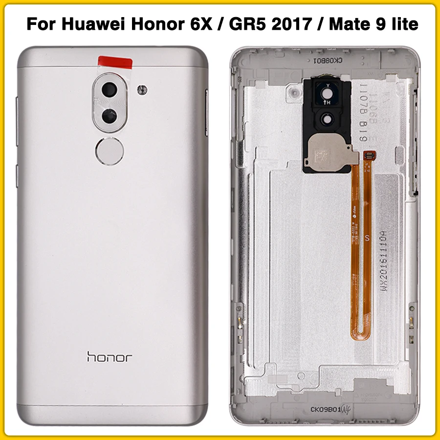 Полный корпус чехол для Huawei Honor 6X/GR5 2017/Mate 9 lite крышка батареи задняя с гибким