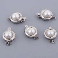 5 sets of pearl jewelry making clasp plug in type connect buckle