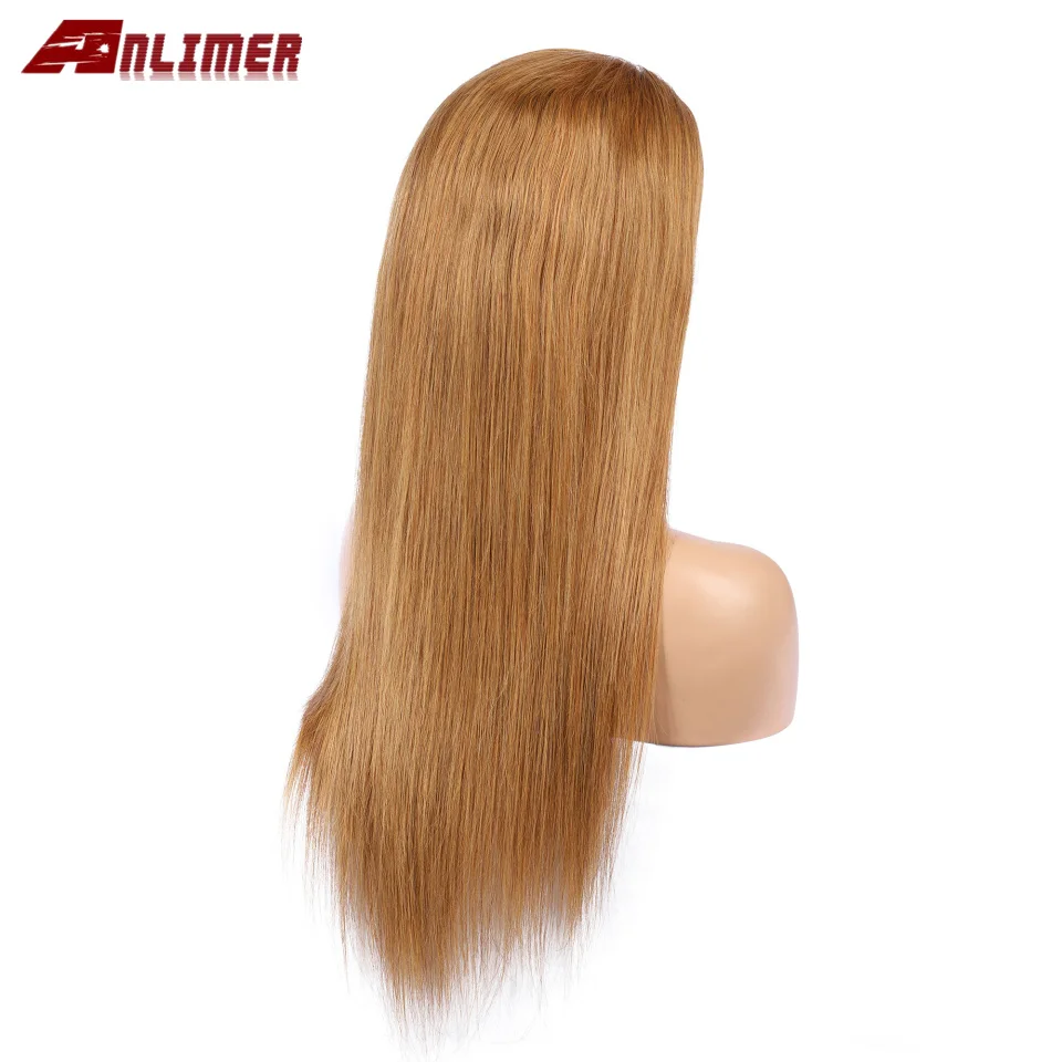 Имбирь блондинка Синтетические волосы на кружеве парик прямые предварительно