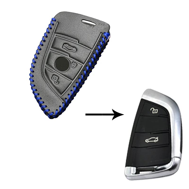 Чехол для автомобильного ключа из кожи Yolu защитный чехол BMW X5 F15 X6 F16 G30 7/5 Series G11 X1 F48