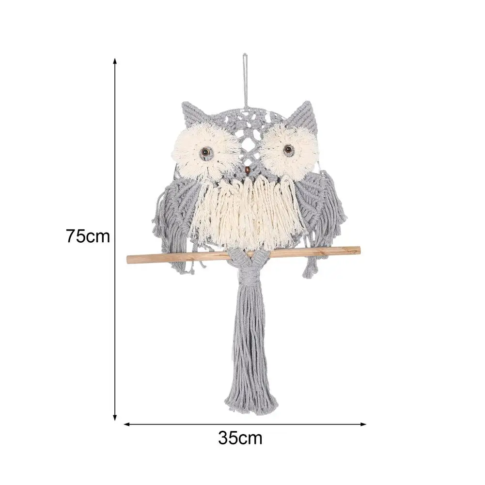 

Bohemian Cotton Rope Woven Owl Tapestry Creative Animal Tapestry Living Room Wall Hanging Decoration