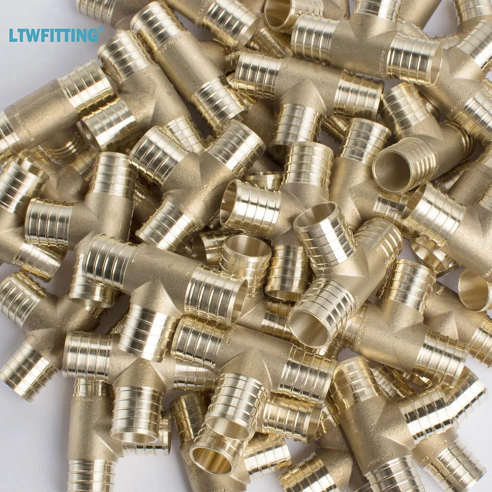 Латунный обжимной фитинг LTWFITTING PEX без свинца 1x1x1 тройник PEX|pex fittings|brass fittings1 brass tee |
