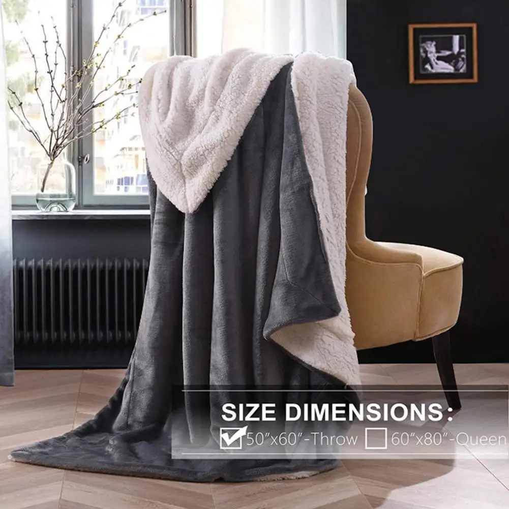 Утяжеленное Фланелевое Флисовое одеяло мягкое зимнее толстое из шерпы для