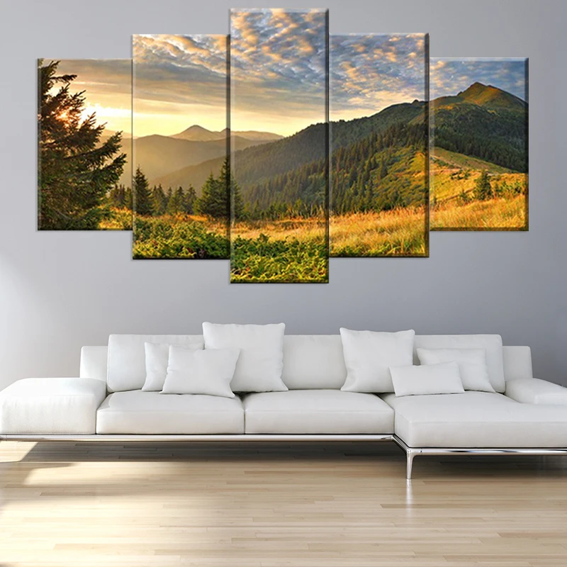 5 шт. настенные картины на холсте с изображением облаков | Дом и сад