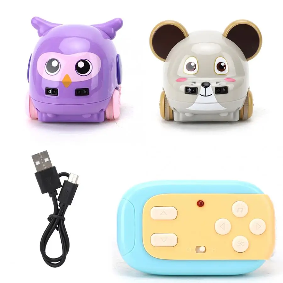 1/32 Многофункциональный мультяшный Радиоуправляемый автомобиль милая сова мышь