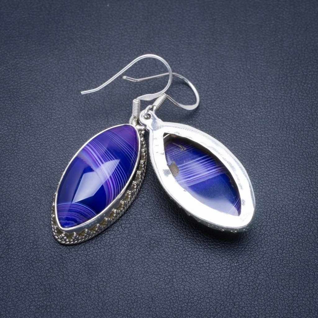 Натуральный ботсванский Агат уникальные серьги из стерлингового серебра 925