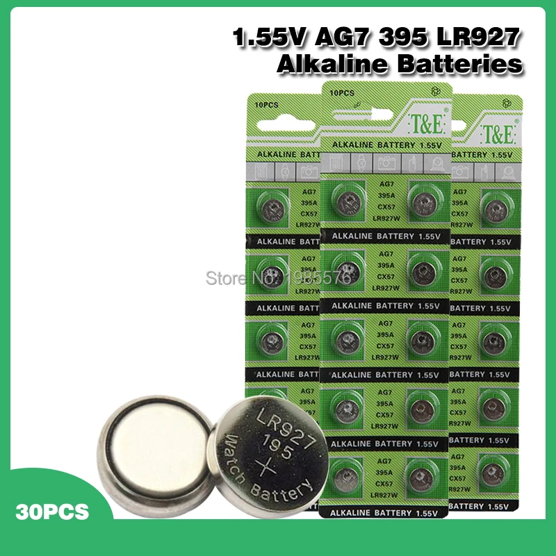 

30pcs 1.5V 395 SR927SW 399 SR927W LR927 LR927W SP395 SR927 610 AG7 Watch Battery Button Coin Cell