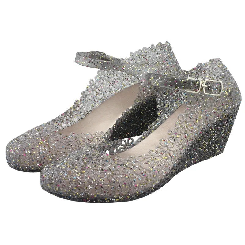 

2021 slope heel popular sandals hollow bird's nest shoes summer beach hole comfortable cool shoes