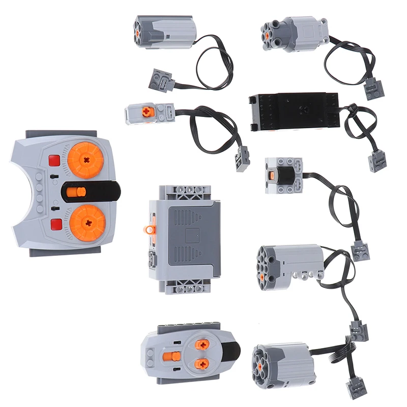 

Technic Parts Compatible For Multi Power Functions Tool Servo Blocks Train Electric Motor PF Model Sets Building Kits