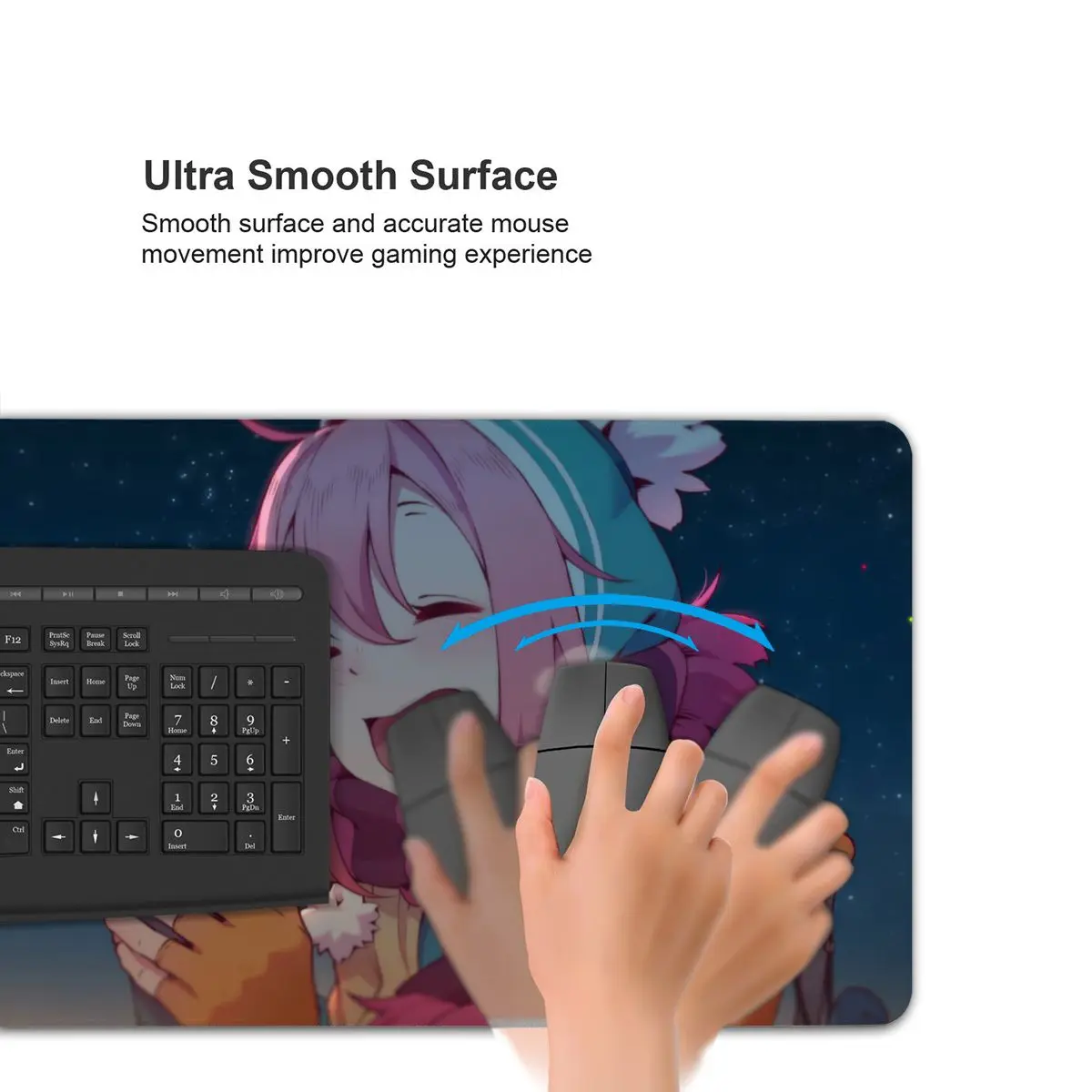 Yuru Camp Nadeshiko Kagamihara Anime Girls Gaming Mouse Pad Keyboard Mat XL Non-Slip Rubber Mousepad for Computer | Компьютеры и офис