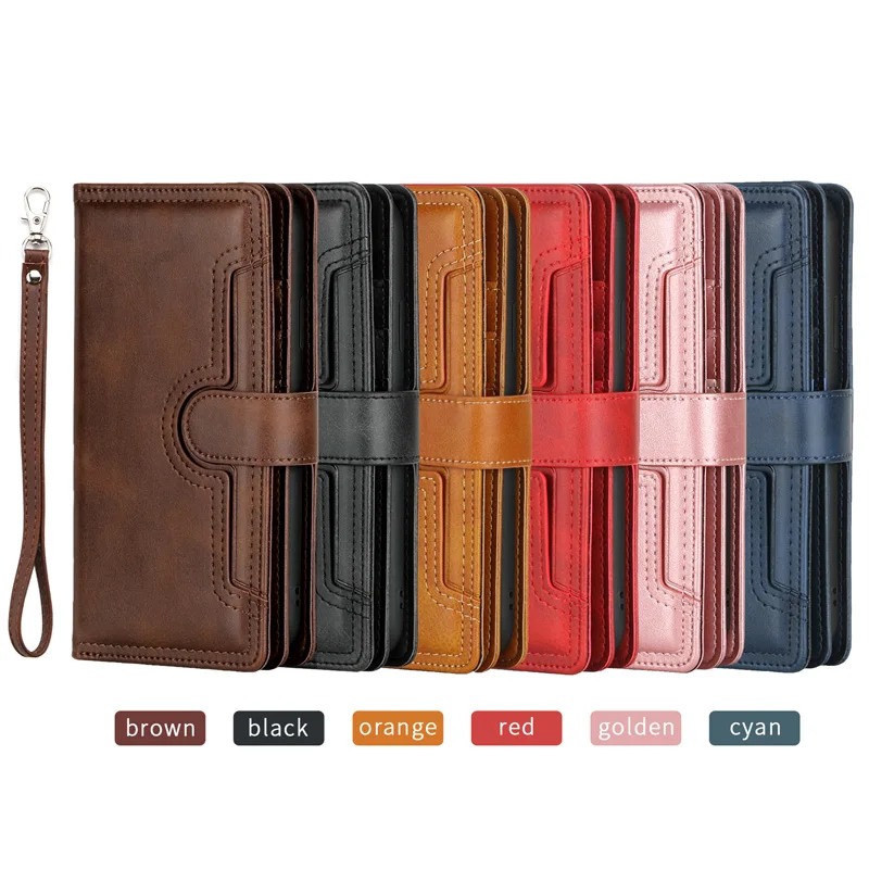 

For iphoen se 2020 Case Leather Wallet Leather Flip Multi-card slot Cover for iphone 11 Pro Max X XR XS Max 8 7 6 6s Plus Case