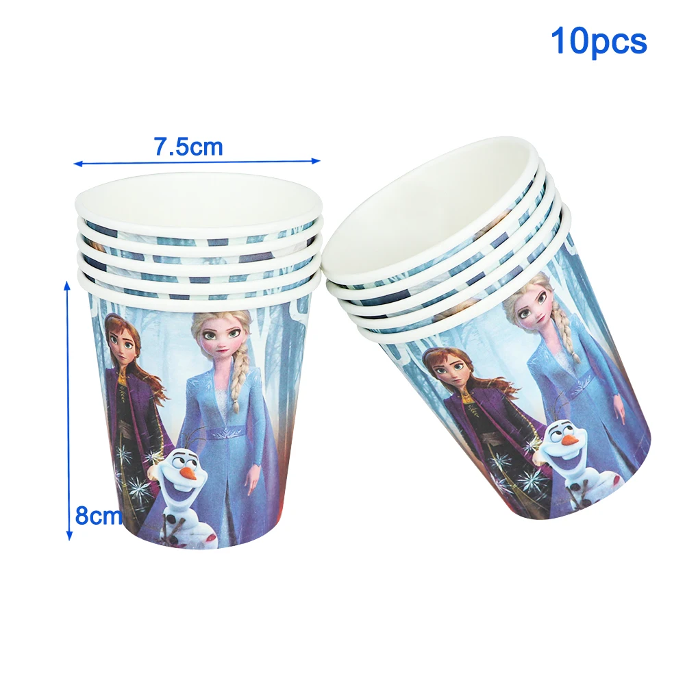 Vajilla desechable para fiesta de Princesas de Disney, plato y vaso de papel, servilletas, decoraciones de cumplea&ntilde;os, suministro de alta calidad, gran oferta-4