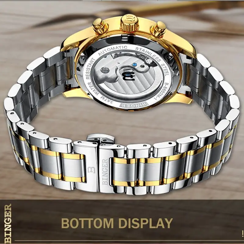 

Genuine Watch 2020 BINGER8602 Mechanical For Men Gentleman Crystal Watch