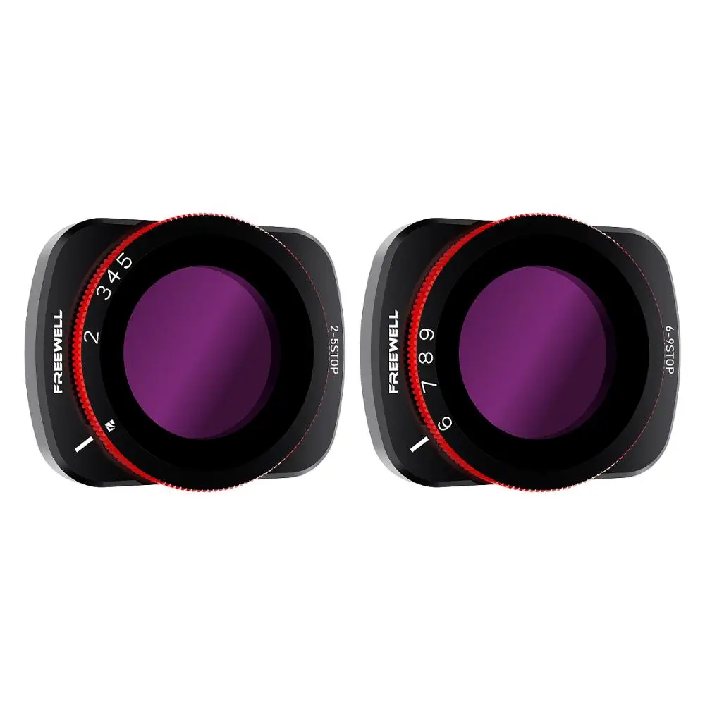 

Freewell Variable ND 2-5 Stop, 6-9 Stop 2 Pack VND Filters Compatible With DJI Osmo Pocket(Not for Pocket 2))