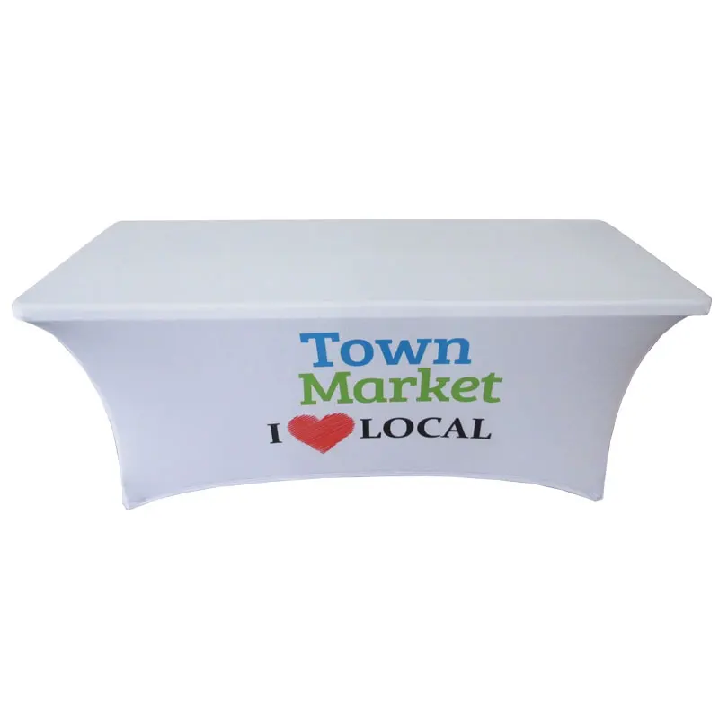 Cloth 4ft 6ft 8ft Advertising Spandex Tablecloth For Trade Show Outdoor Display