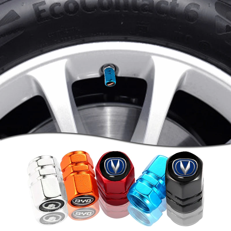 

4pcs universal five-color Tire Cover Air Valve Stem Caps Accessories For Changan cx70 cs15 cs35 plus cs55 cs35 hunter alsvin