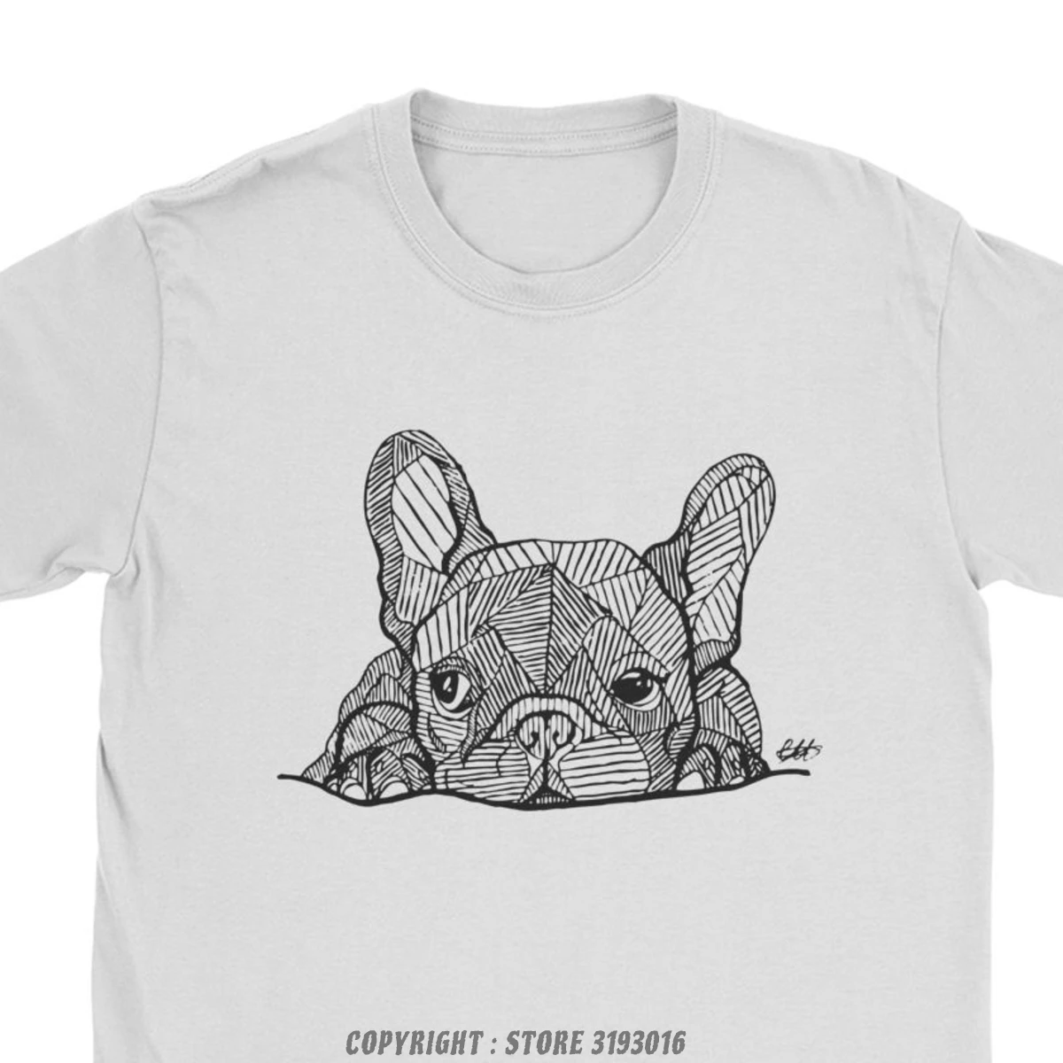 French Bulldog Puppy T Shirt Dog Cute Animals Pet Vintage Tee Mens Christmas Tees Round Collar Fitness Shirts | Мужская одежда