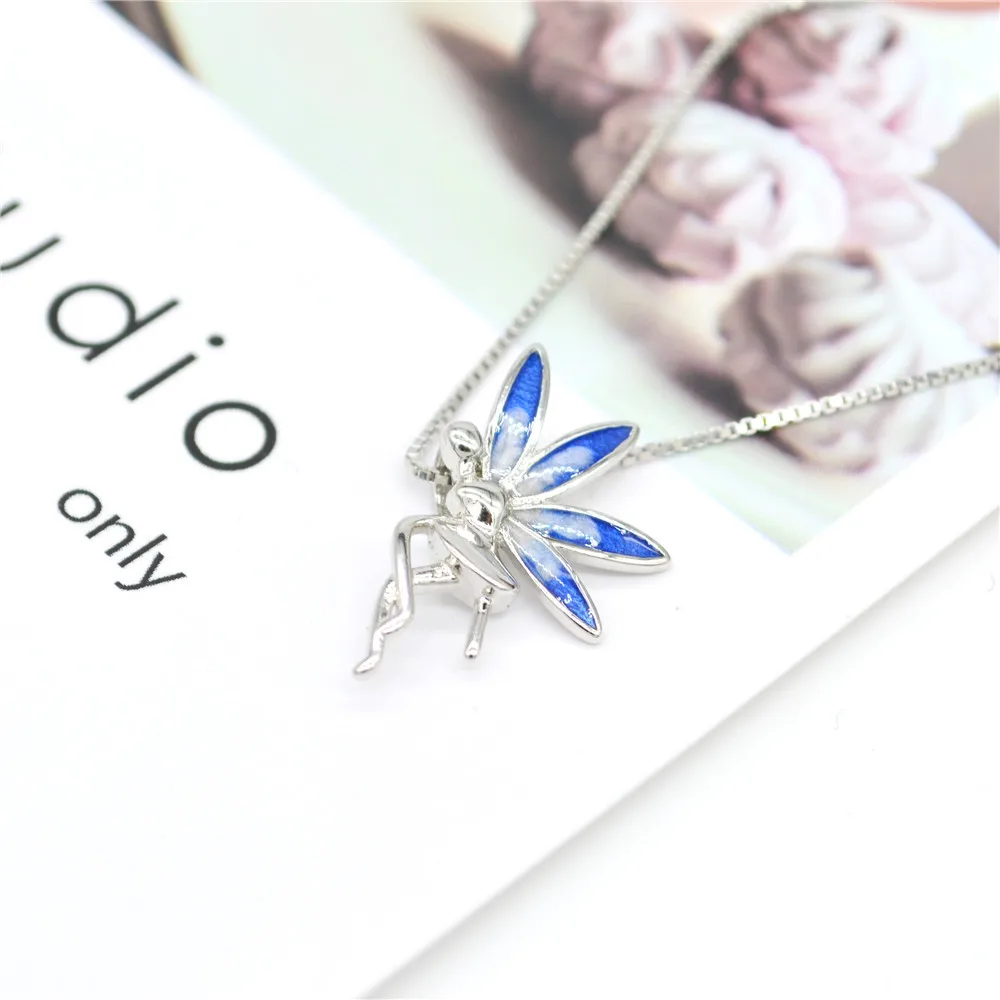 Sterling Silver Enamel Fairy Pendants Mountings For Pearl Diy Jewelry, Design Pearl Pendants Fitting With Pearl Seat PS3MDZ013