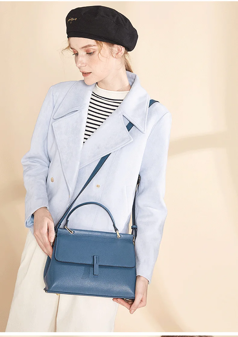 Женская сумка-тоут из натуральной воловьей кожи с ручками | Багаж и сумки