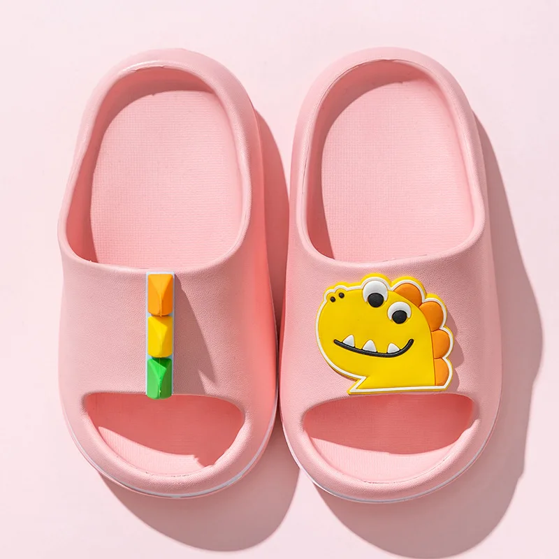 

Cartoon Children's Slippers Summer Baby Shoes Indoor Soft Soles Non-Slip Slippers for Boys and Girls Quick Dry
