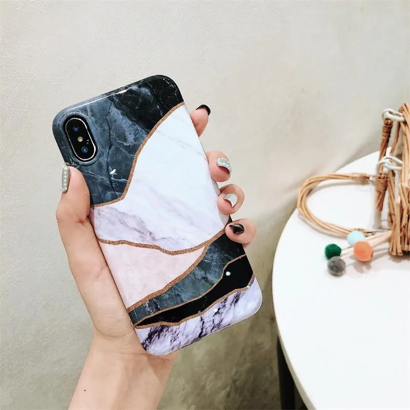 Для Iphone 7 8 Plus 6s мраморная Иллюстрация шаблон чехол для телефона IPhone X XS 6 глянцевый